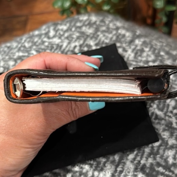 Authentic Chanel Cambon Quilted Brown/Orange Agenda - Picture 4 of 9